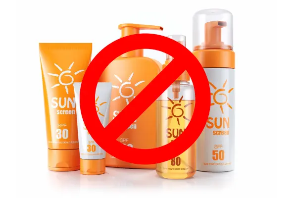 Lack of Sunscreen