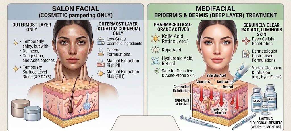 Medifacials vs Salon Facials The Clear Difference