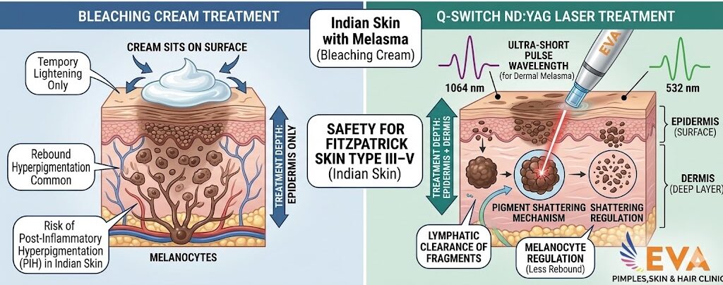 The Right Approach Q-Switch NdYAG Laser for Melasma Treatment in Pune