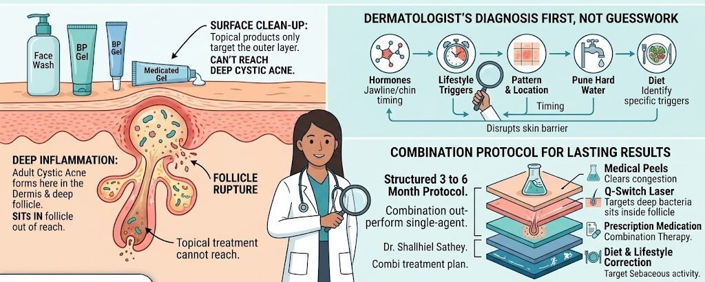 How Does a Leading Dermatologist in Pune Diagnose the Root Cause of Your Pimples