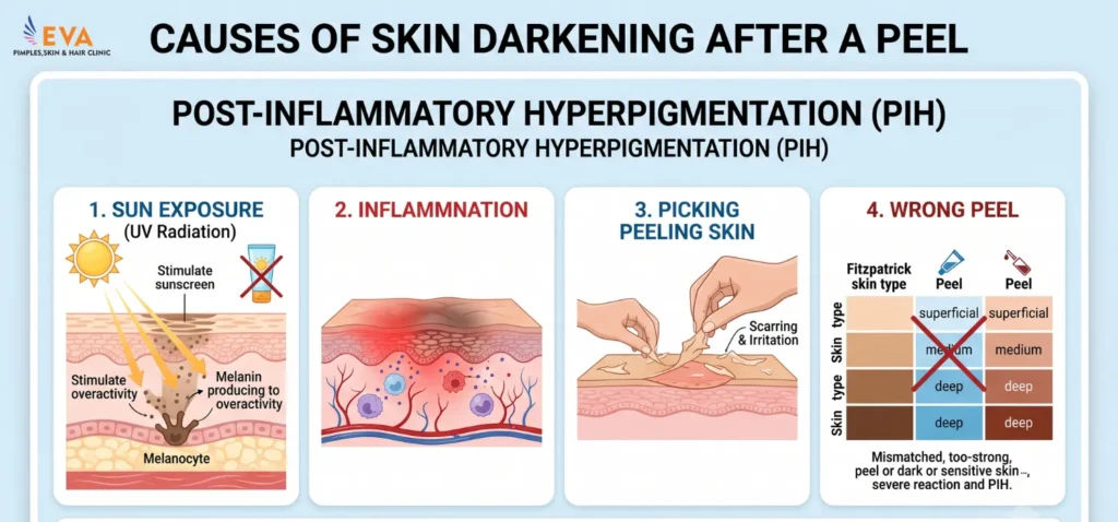 Causes of Dark Skin After Peel