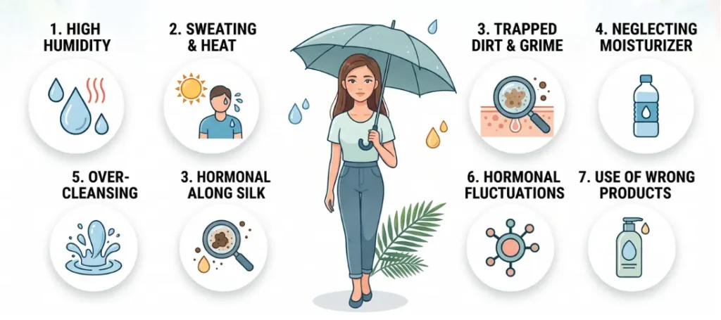 Why Does Skin Become Oily During Monsoon